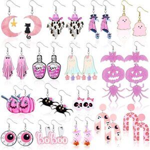 16 Pairs Halloween Earrings